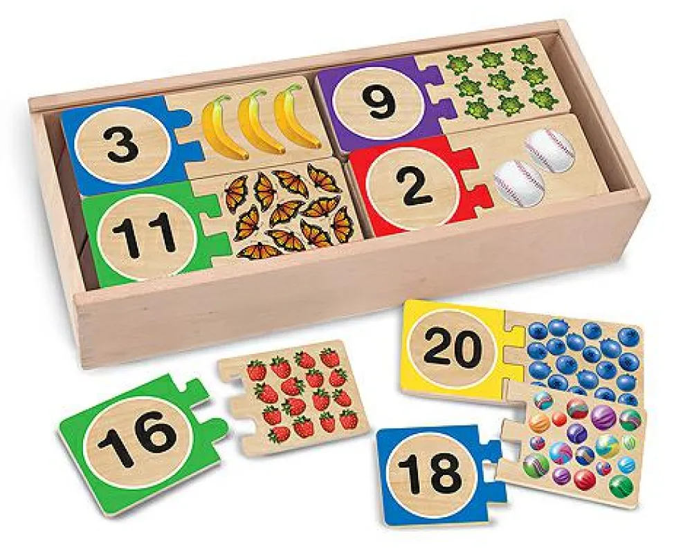 Melissa & Doug Puslespil - Tæl og lær| Montessori|Puslespil