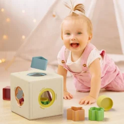 Quercetti Puttekasse - Kubo| Sorterings- & Stablelegetøj|Babylegetøj
