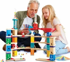 Hape Quadrilla kuglebane - Advanced Coding, 159 dele| Stem Læringslegetøj|Lær At Kode