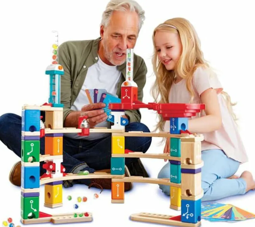 Hape Quadrilla kuglebane - Advanced Coding, 159 dele| Stem Læringslegetøj|Lær At Kode