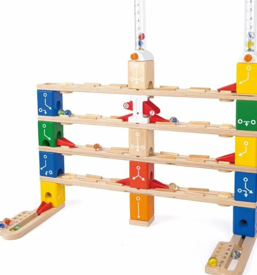 Hape Quadrilla kuglebane - Basic Coding, 130 dele| Stem Læringslegetøj|Lær At Kode