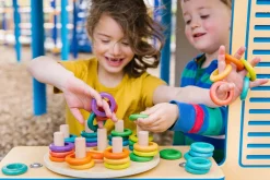 Regnbuebræt med ringe| Trælegetøj|Montessori
