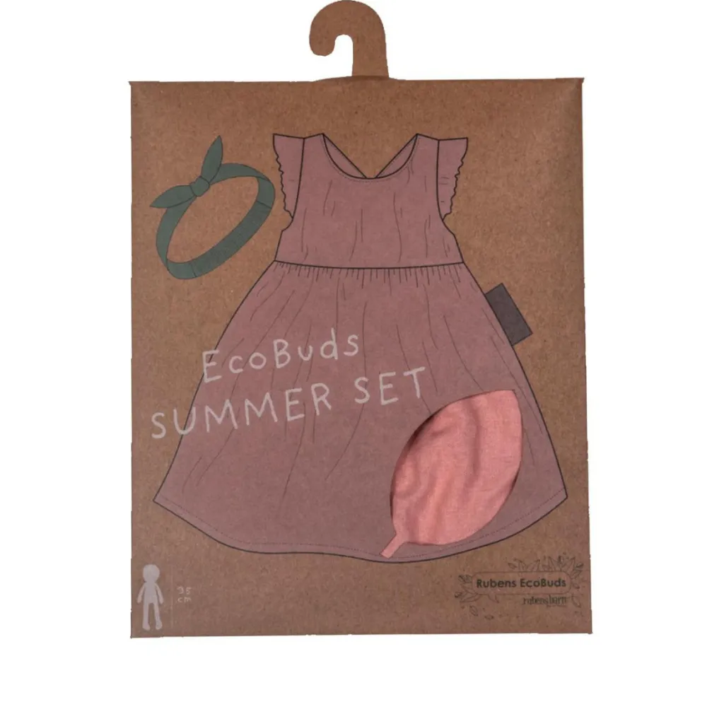 Rubens Barn Rubens Ecobuds tilbehør - Lyserød kjole| Dukker