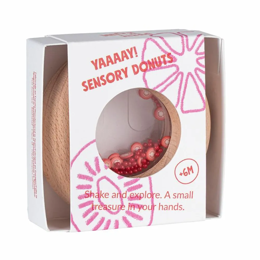 Sansedonut Ø7 cm - Tomater|Børn Mindfulness For Børn|Sanselegetøj