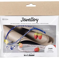 Creativ Company Smykkekit mini - Rocaiperler og frugtvedhæng| Voksenværk|Lav Selv Smykker