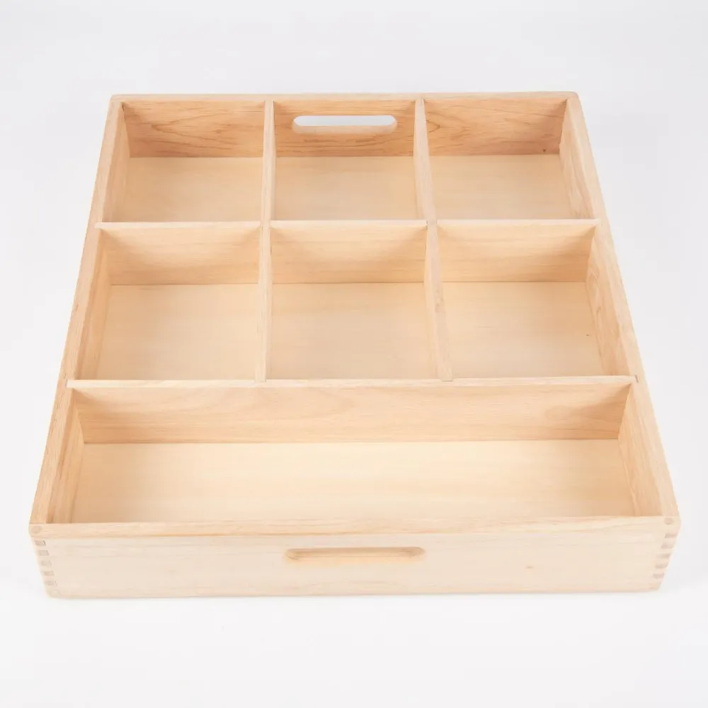 tickit® Sorteringsbakke af træ, 7 rum| Trælegetøj|Montessori
