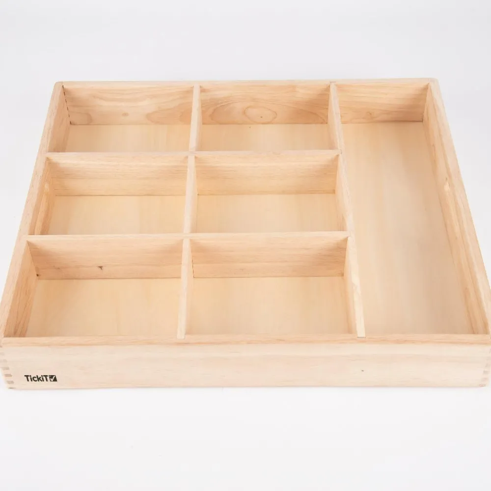 tickit® Sorteringsbakke af træ, 7 rum| Trælegetøj|Montessori