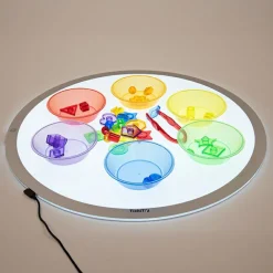 tickit® Sorteringsskåle - Transparente, 6 stk| Lysborde|Tumlinge Legetøj