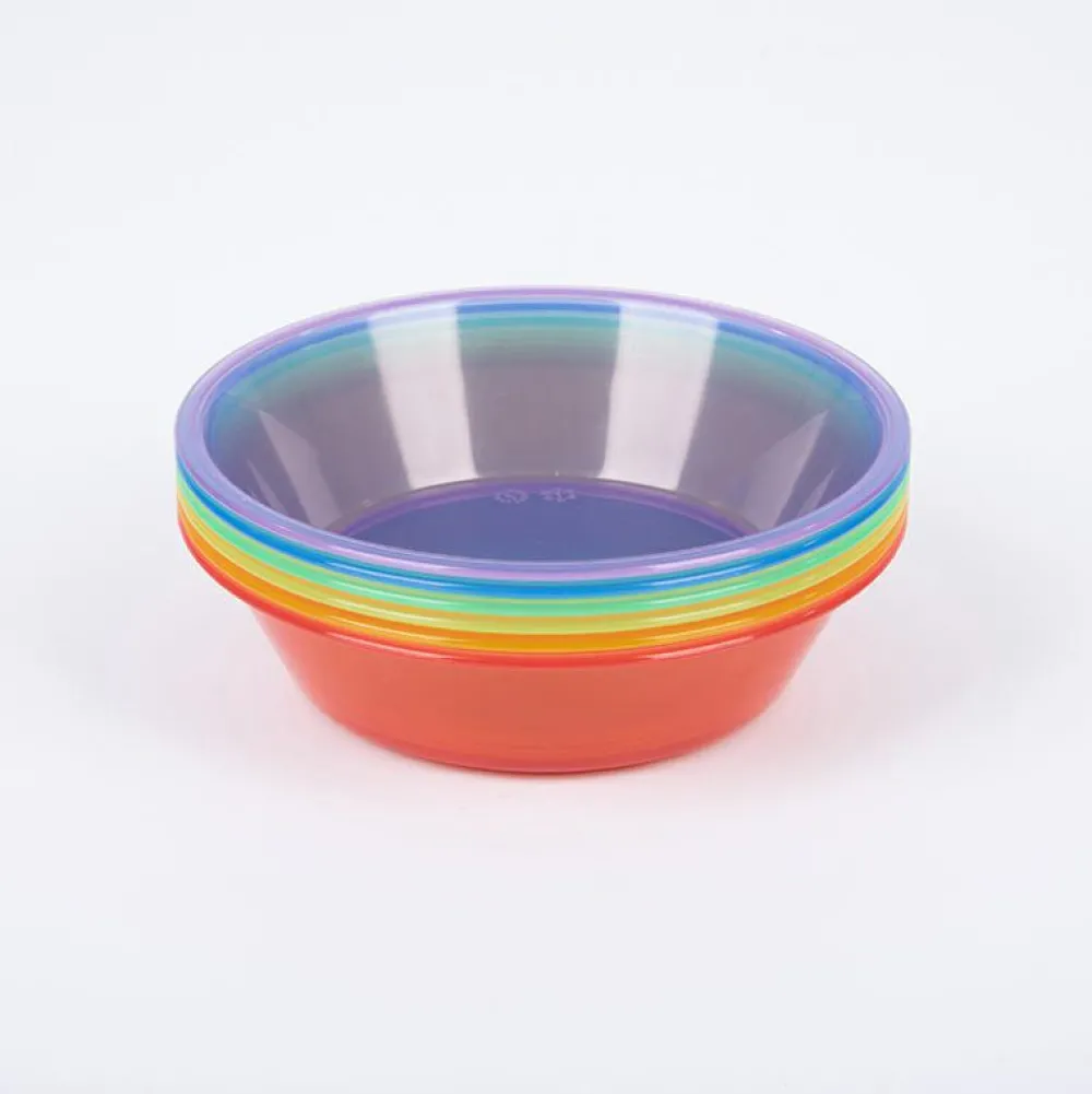 tickit® Sorteringsskåle - Transparente, 6 stk| Lysborde|Tumlinge Legetøj