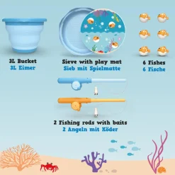 Spandsæt inkl. fiskespil| Strand- & Sandlegetøj|Spil
