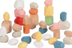 Stablesten af træ, 36 stk| Montessori|Sorterings- & Stablelegetøj