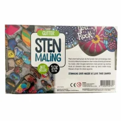 Stenmaling 10 x 30 ml - Glitter| Påske|Legetøj Til Ferien