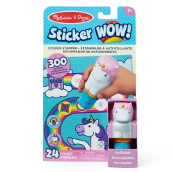 Melissa & Doug Sticker WOW! aktivitetssæt - Enhjørning| Legetøj Til Ferien|Tegne- & Malegrej
