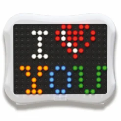 Quercetti Stiftmosaik med LED - Peg Brite, 122 stk| Stem Læringslegetøj|Kreativ Leg