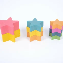tickit® Stjerner af træ - Regnbue, 21 stk| Trælegetøj|Montessori