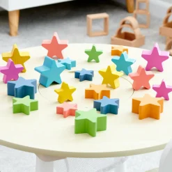 tickit® Stjerner af træ - Regnbue, 21 stk| Trælegetøj|Montessori