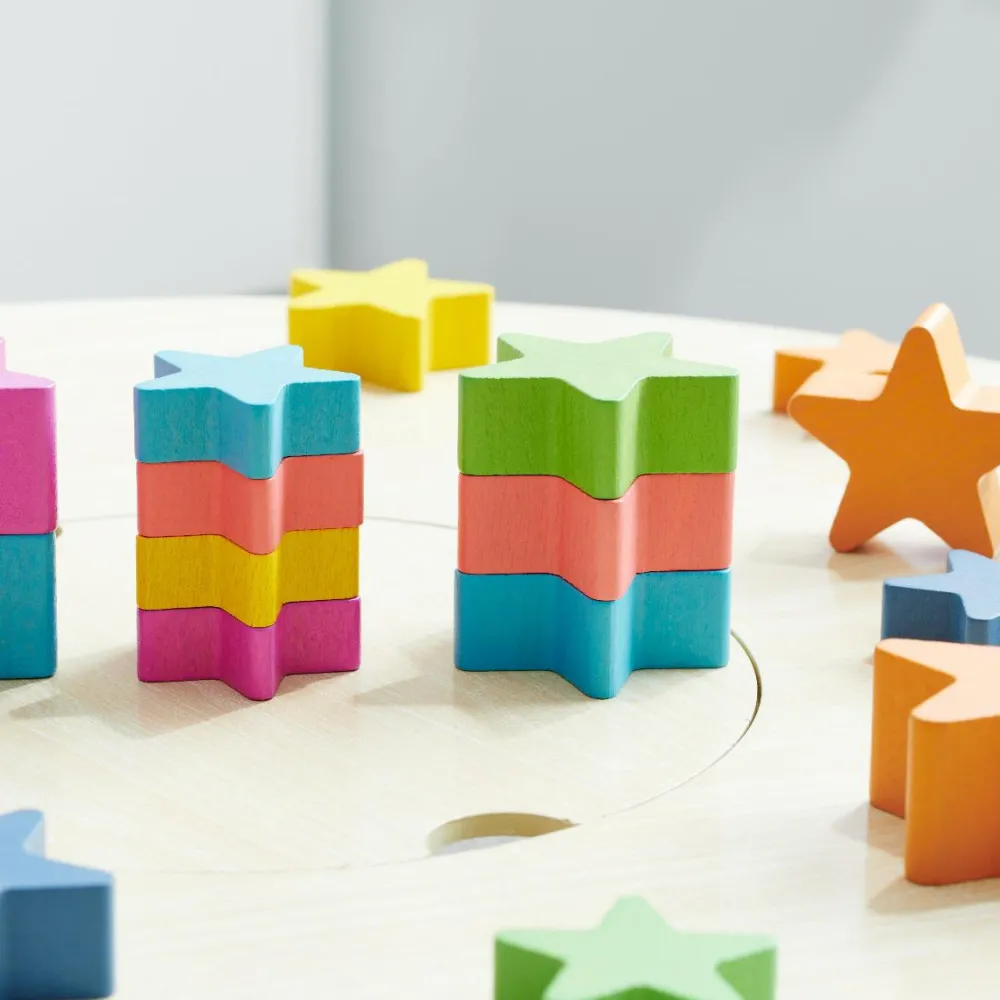 tickit® Stjerner af træ - Regnbue, 21 stk| Trælegetøj|Montessori
