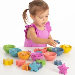 tickit® Stjerner af træ - Regnbue, 21 stk| Trælegetøj|Montessori