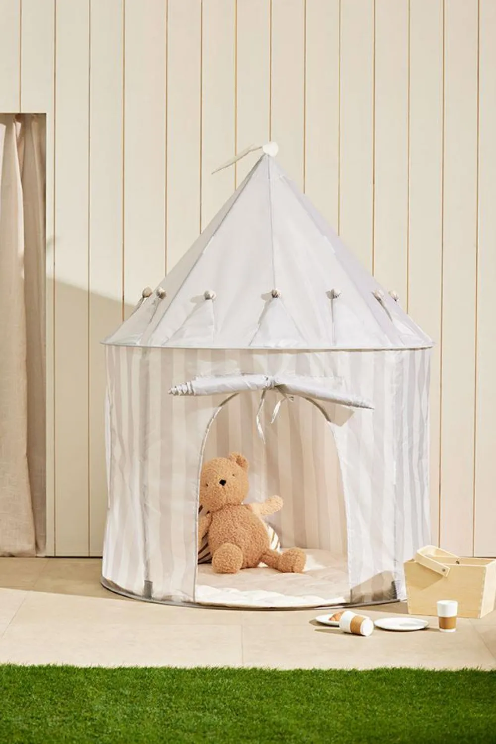 Kid's Concept Telt - Grå striber| Legetelt