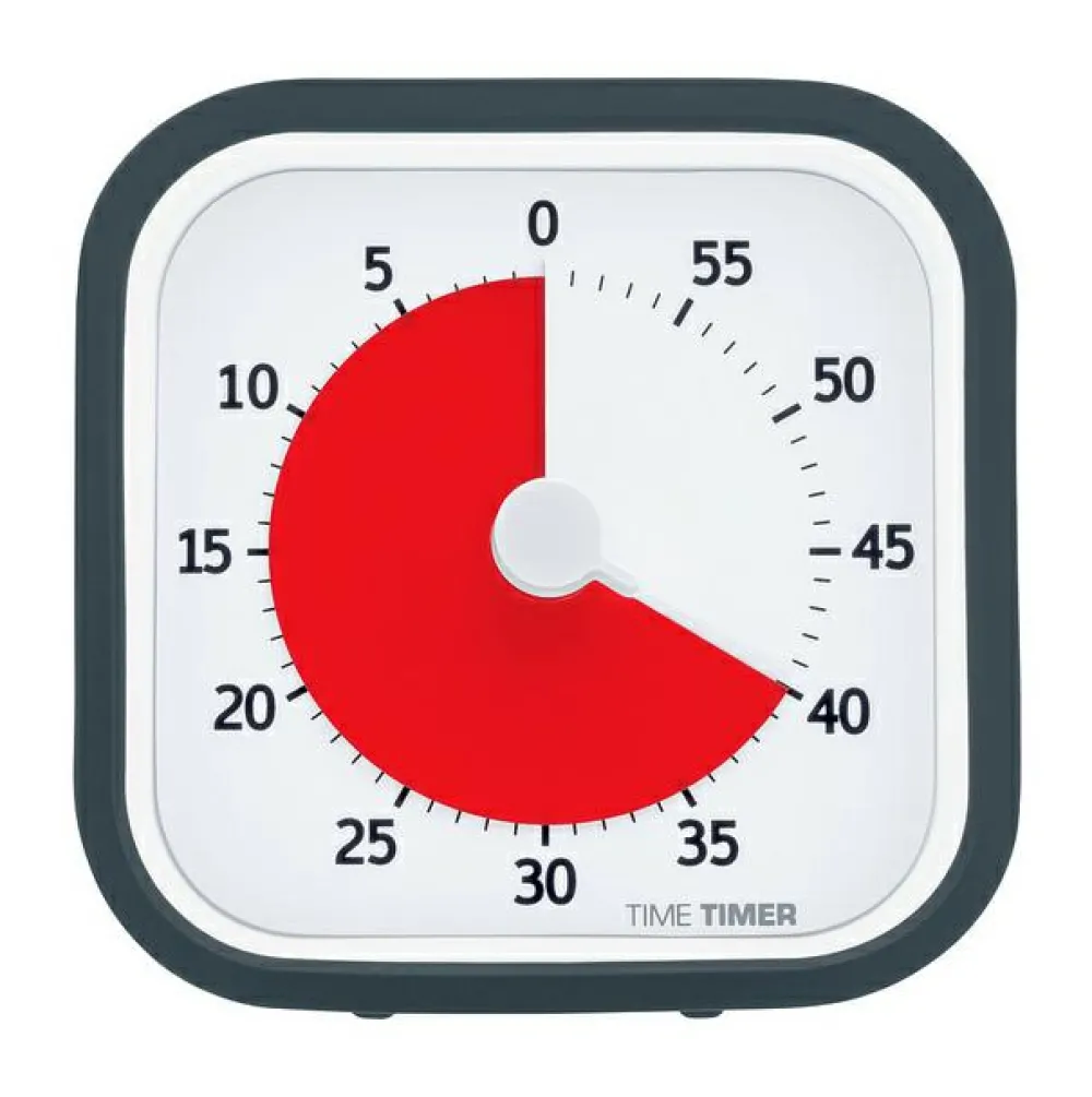 Time Timer MOD Mørkegrå - 1 time|Børn Hjælpemidler|Til Børneværelset