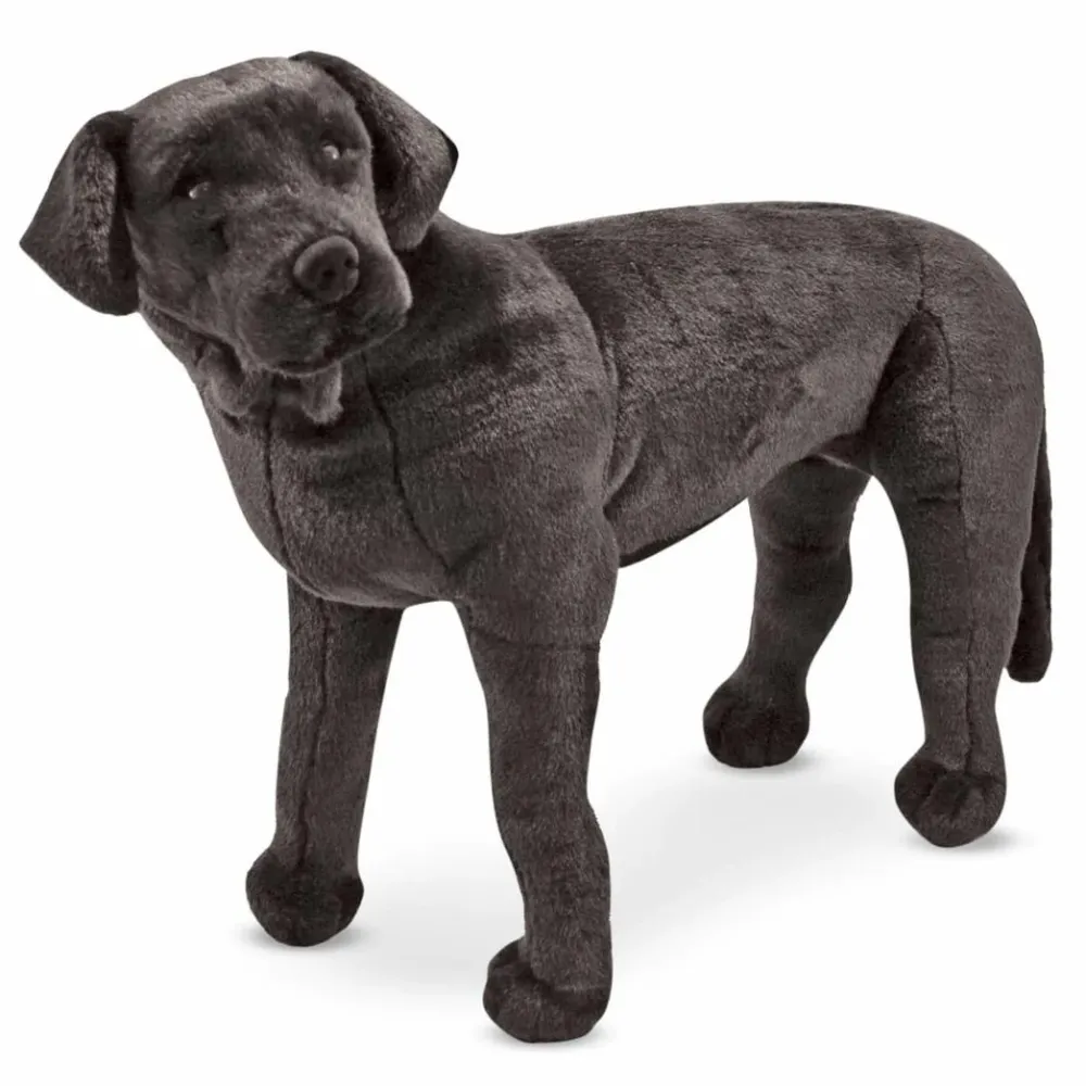 Melissa & Doug Tøjdyr i plys - Labrador, sort| Bamser