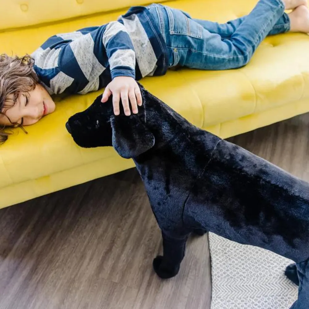 Melissa & Doug Tøjdyr i plys - Labrador, sort| Bamser