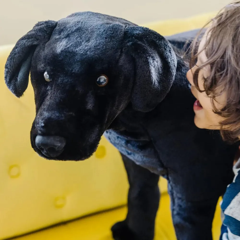 Melissa & Doug Tøjdyr i plys - Labrador, sort| Bamser