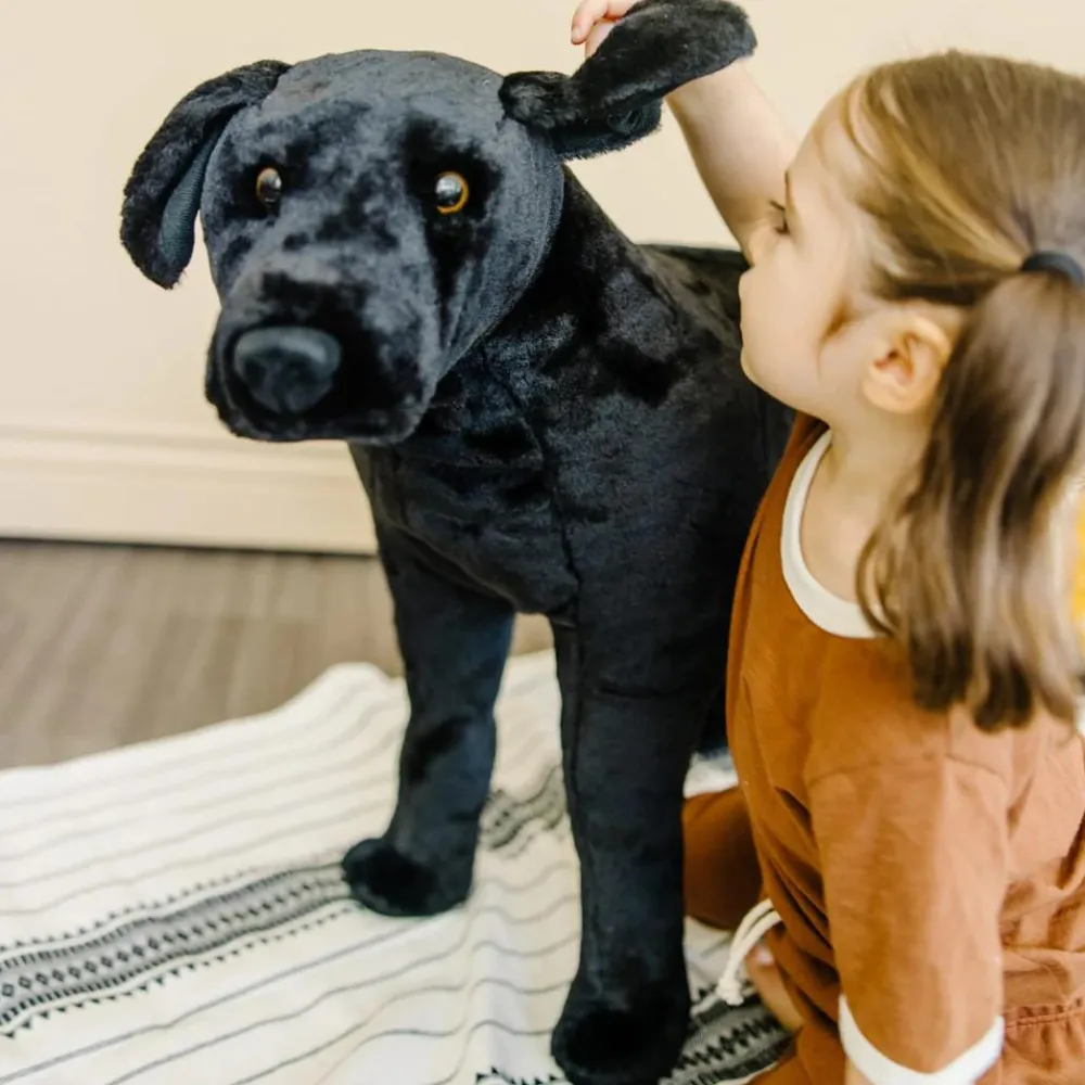Melissa & Doug Tøjdyr i plys - Labrador, sort| Bamser