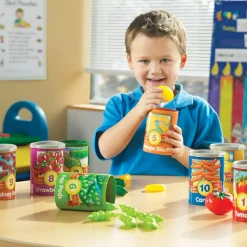 Learning Resources Tælle og sorteringssæt - Dåser| Logik & Talforståelse|Sprog & Leg