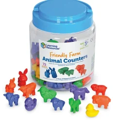 Learning Resources Tæl & Sorter - Bondegårdsdyr, 72 dele| Logik & Talforståelse|Matematik & Leg