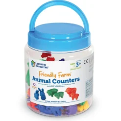 Learning Resources Tæl & Sorter - Bondegårdsdyr, 72 dele| Logik & Talforståelse|Matematik & Leg