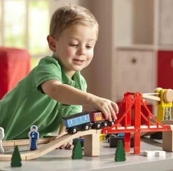Melissa & Doug Togbanesæt i træ | 132 dele| Dukkehus & Legesæt