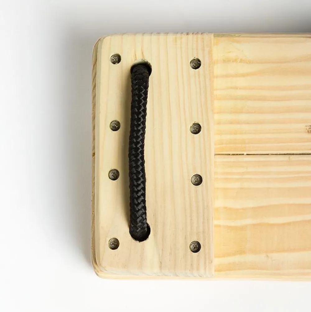 DICE Trægynge 44 x 17,5 cm - 6 meter (sort reb)| Gynger
