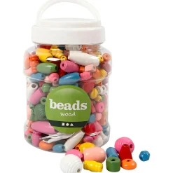 Creativ Company Træperler i spand - Ass. farver, 400 ml| Påske|Montessori