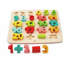 Hape Træpuslespil m. 27 brikker - Tal & symboler| Matematik & Leg|Trælegetøj