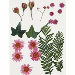 Creativ Company Tørrede blomster/blade - Lyserød, 19 ass.| Påske|Kreativ Leg