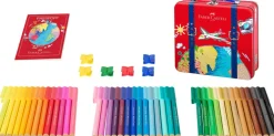 Faber-Castell Tusser - Connector i rejsekuffert, 40 stk| Legetøj Til Ferien|Tegne- & Malegrej