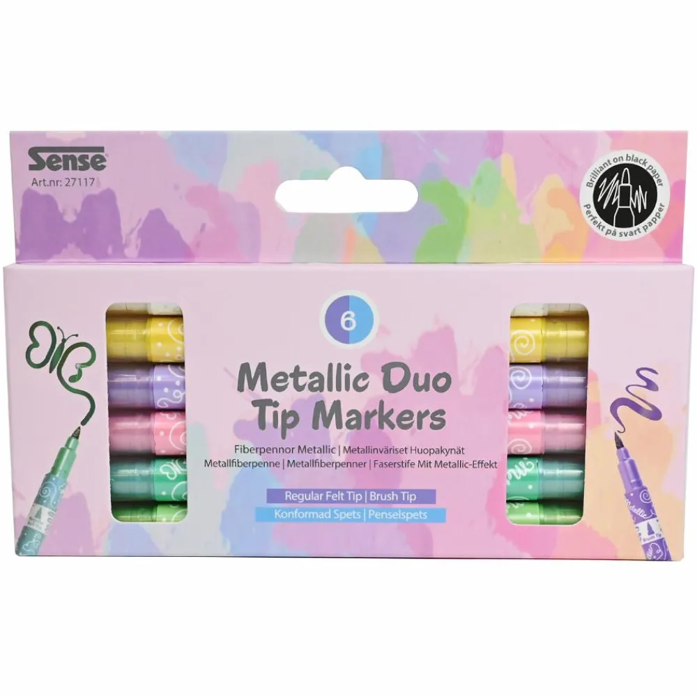 Twin Markers - Metallic, 6 stk| Tegne- & Malegrej