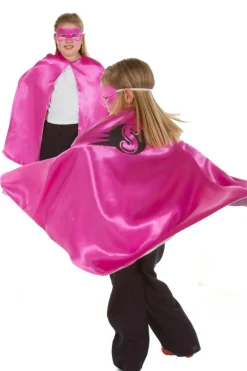 Pretend to Bee Vendbar kappe - Pink/sølv superhelt, str. 3-7 år| Fastelavn|Udklædningstøj